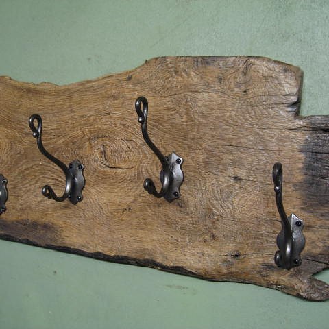 Rustic coat hook rack